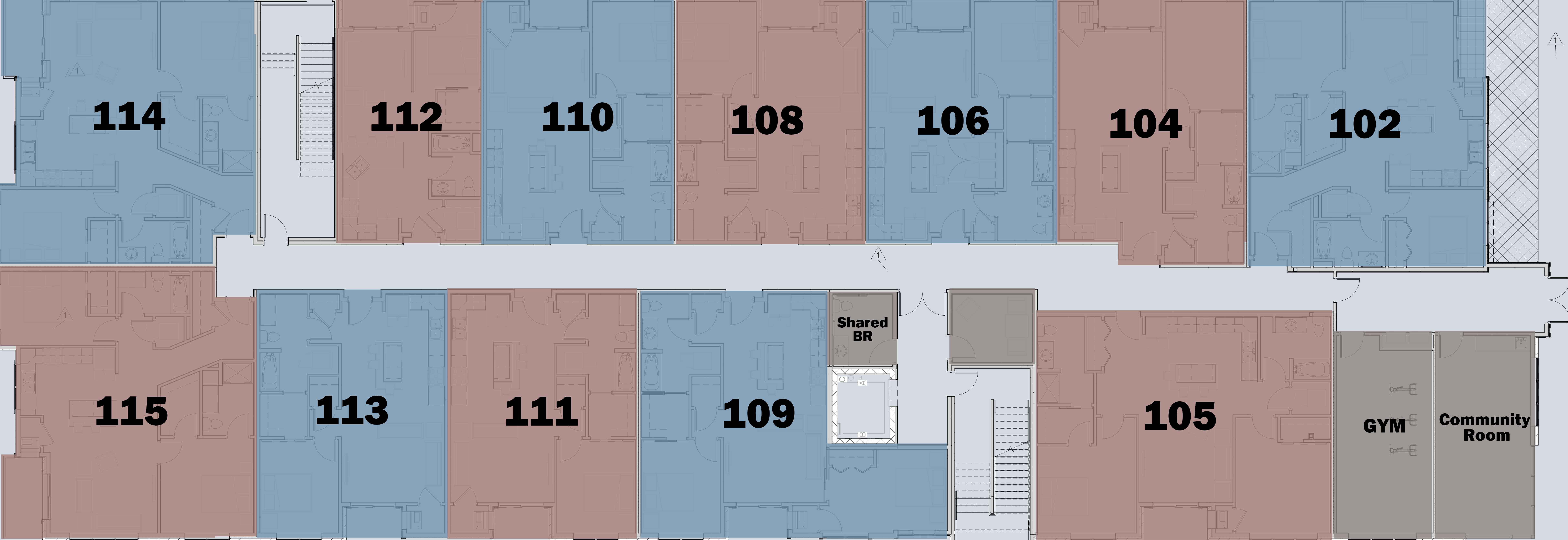 Midtown Reserve first level floor plan