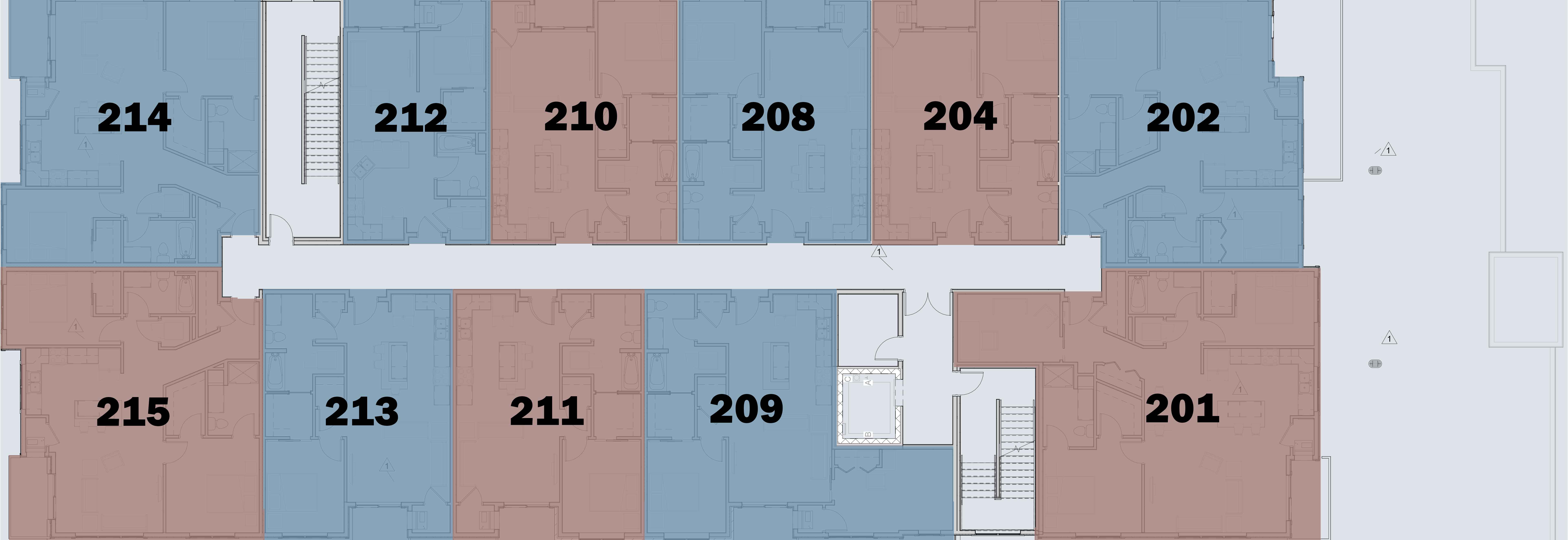 Midtown Reserve second level floor plan