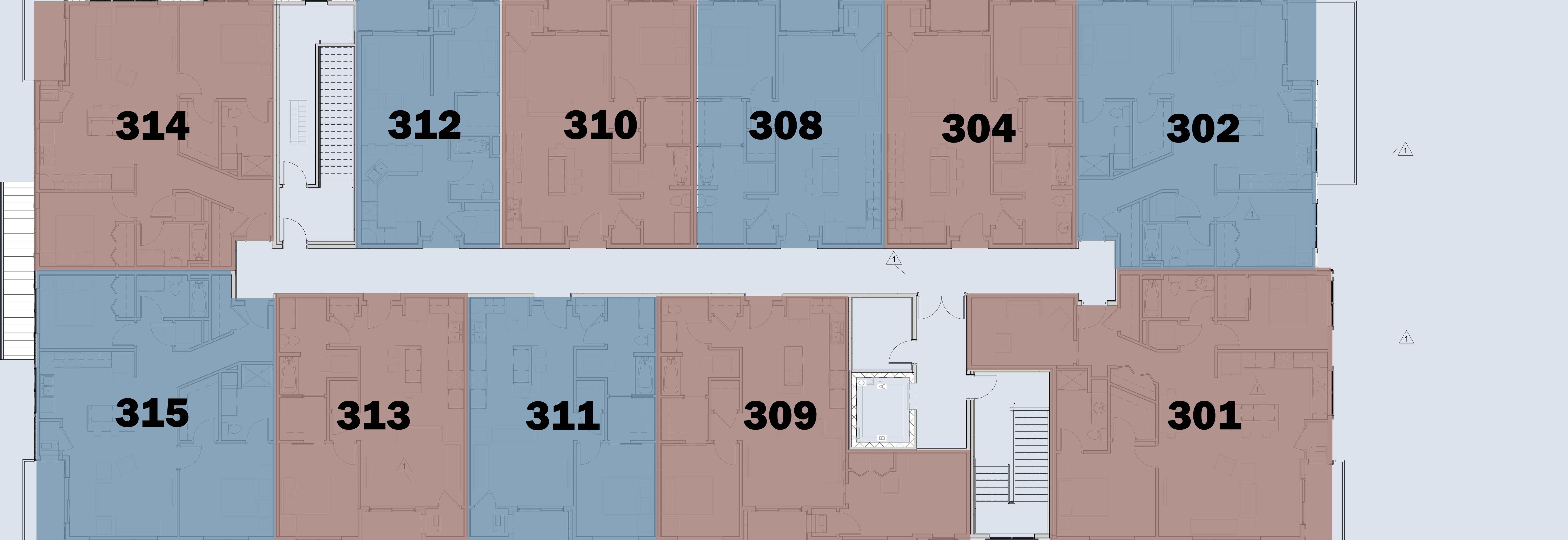 Midtown Reserve second level floor plan